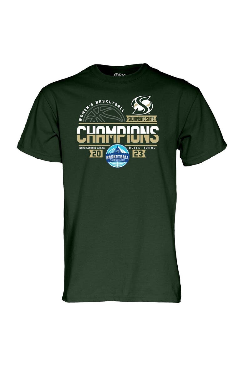 Green Sacramento State Hornets 2023 Big Sky Women’s Basketball Conference Tournament Champions T-Shirt, Alternate, color, Green