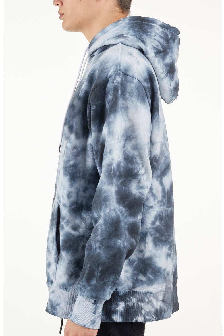 Tie Dye Hoodie, Alternate, color, BLACK WHITE MARBLE
