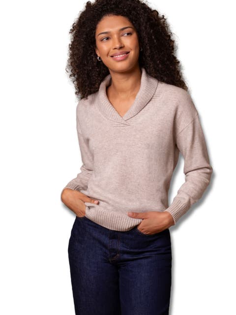 Lambswool Shawl Collar Knitted Jumper