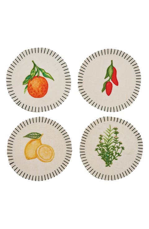 Still Life 4-Pack Linen Coasters
