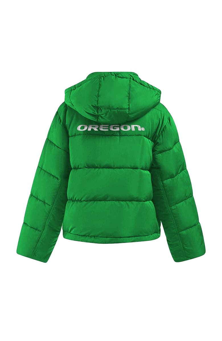 Hype and Vice Women's Hype and Vice Green Oregon Ducks Full-Zip Puffer Jacket, Alternate, color, 
