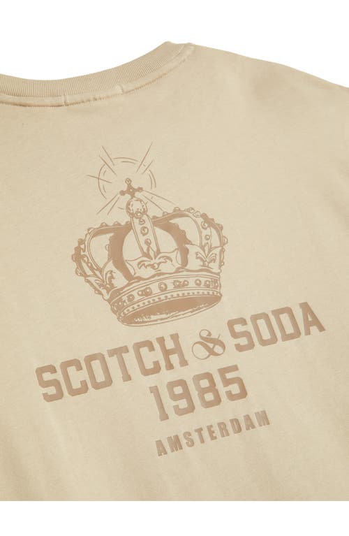 Scotch & Soda Short Sleeve Graphic T-shirt In Neutral