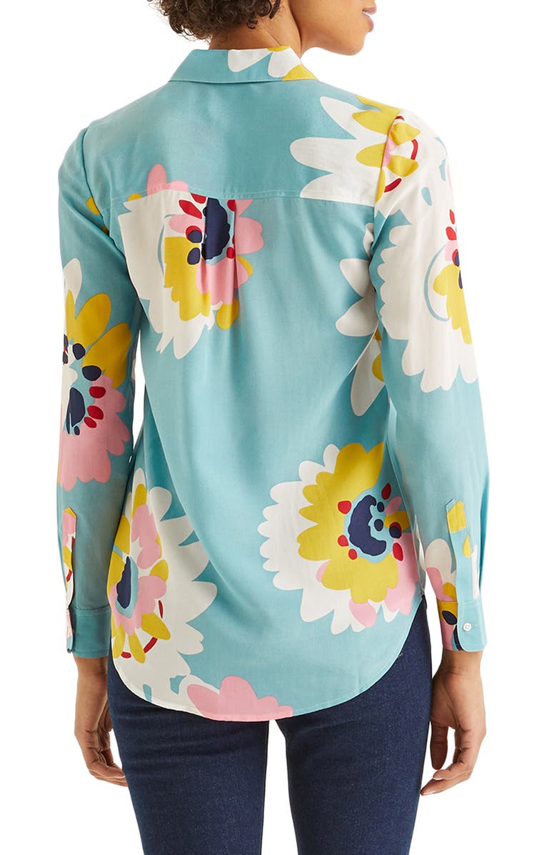 Boden Floral Silk Shirt, Alternate, color,