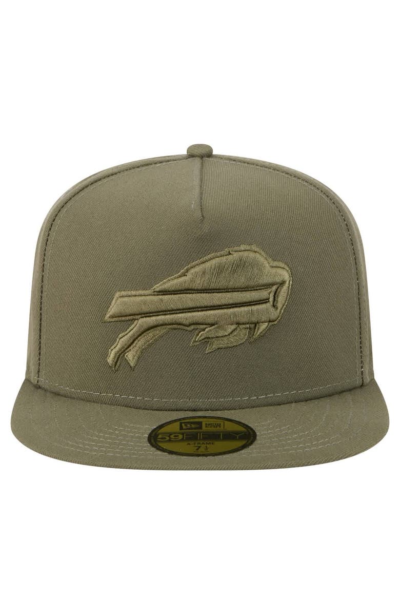 New Era Men's New Era  Olive Buffalo Bills Color Pack A-Frame 59FIFTY Fitted Hat, Alternate, color, 