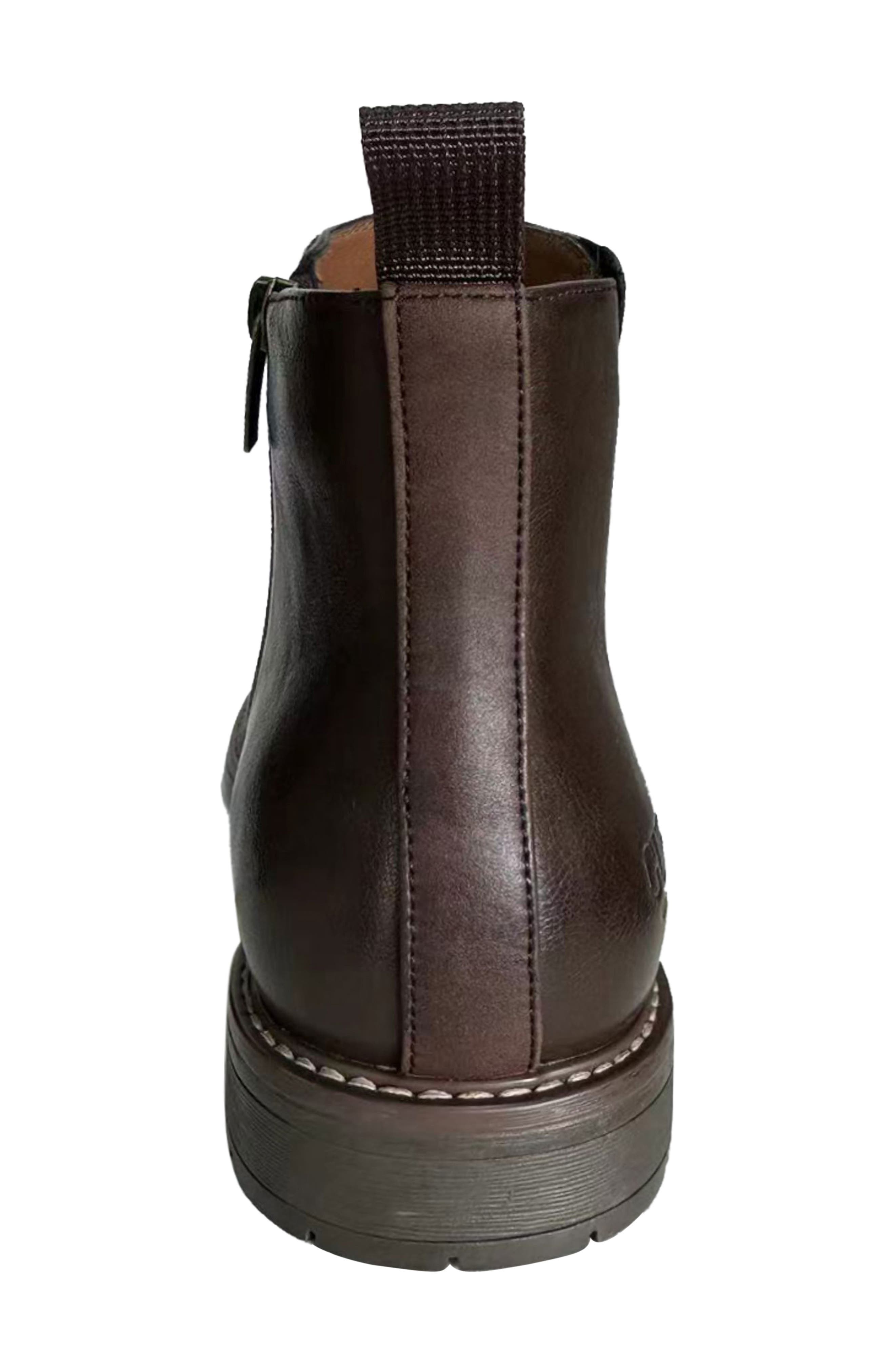 Daming Faux Leather Chelsea Boot, Alternate, color, DARK BROWN
