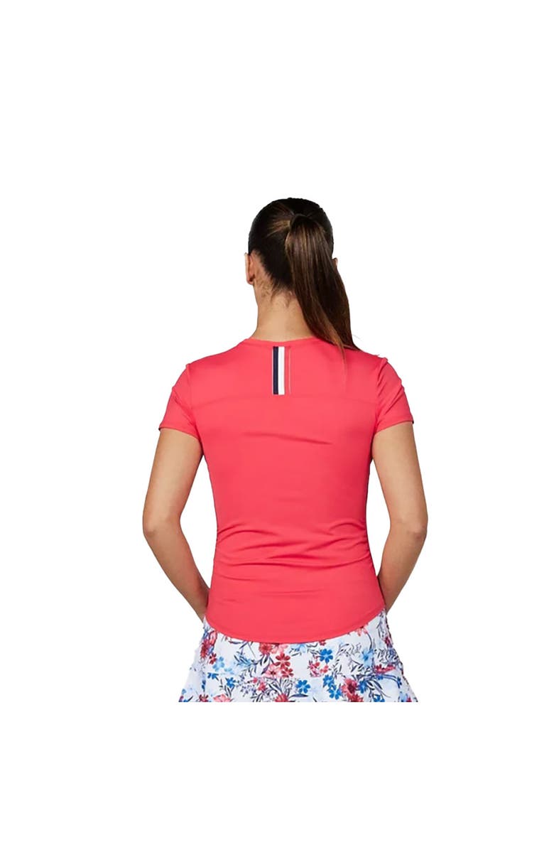 Sofibella Wild Flowers Short Sleeve Womens Tennis Shirt, Alternate, color, Wild Flowers