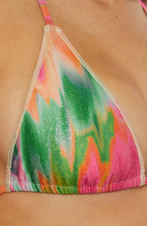 BECCA BECCA MIRAGE METALLIC TRIANGLE BIKINI TOP 