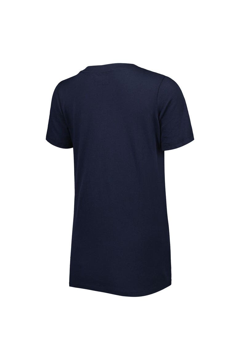 Women's New Era Navy New England Patriots Ink Dye Sideline V-Neck T-Shirt, Alternate, color, Navy