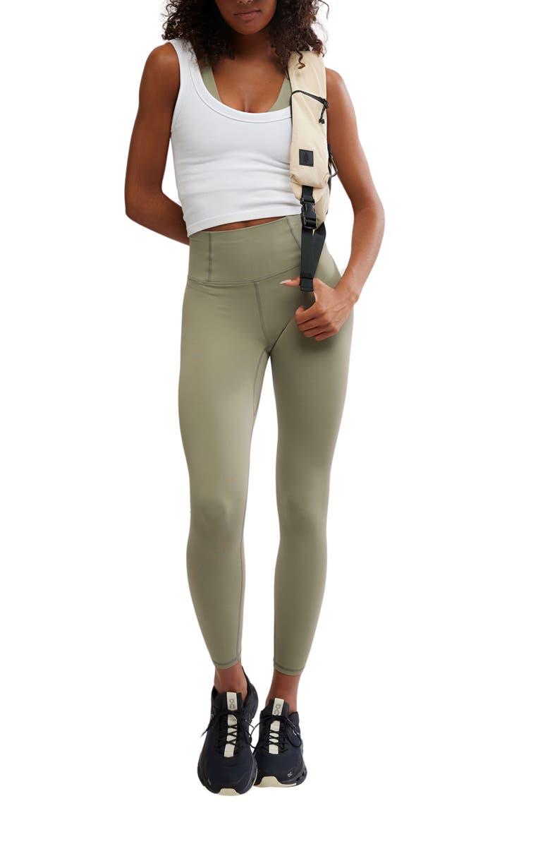 Free People FP Movement Never Better High Waist Leggings, Alternate, color, Sage Stone