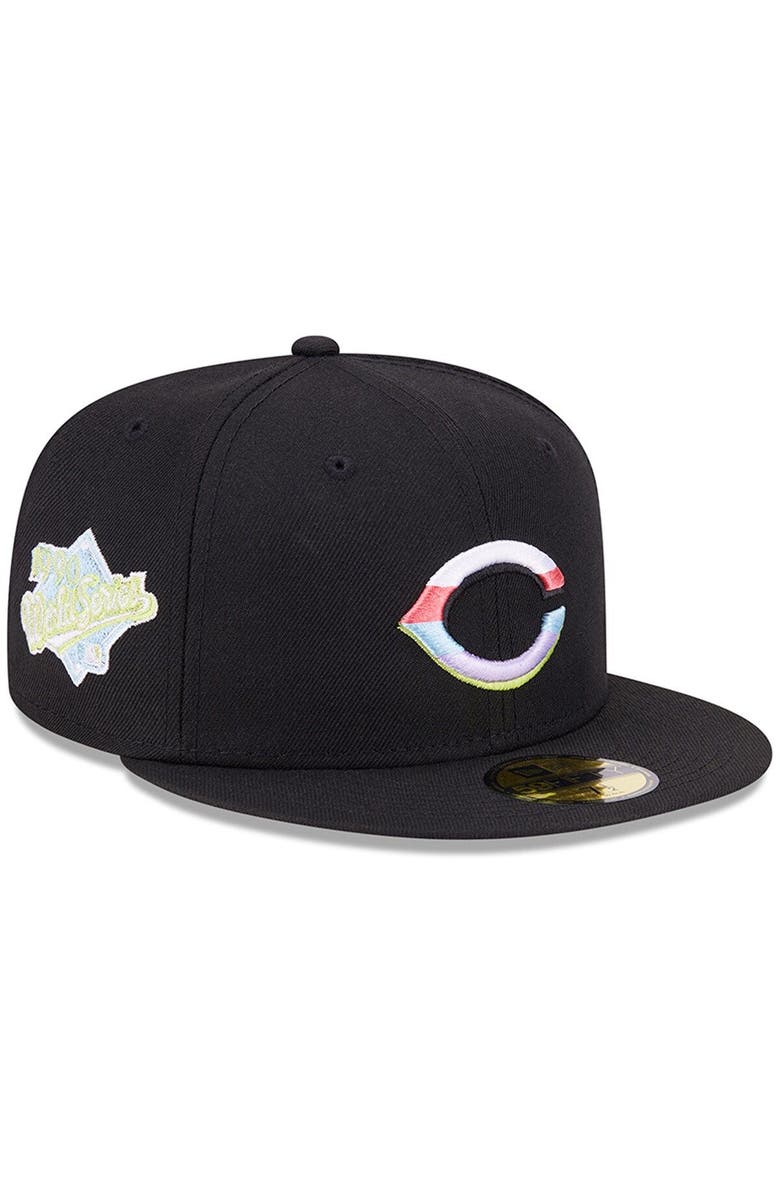 New Era Men's New Era Black Cincinnati Reds Multi-Color Pack 59FIFTY Fitted Hat, Main, color, Black