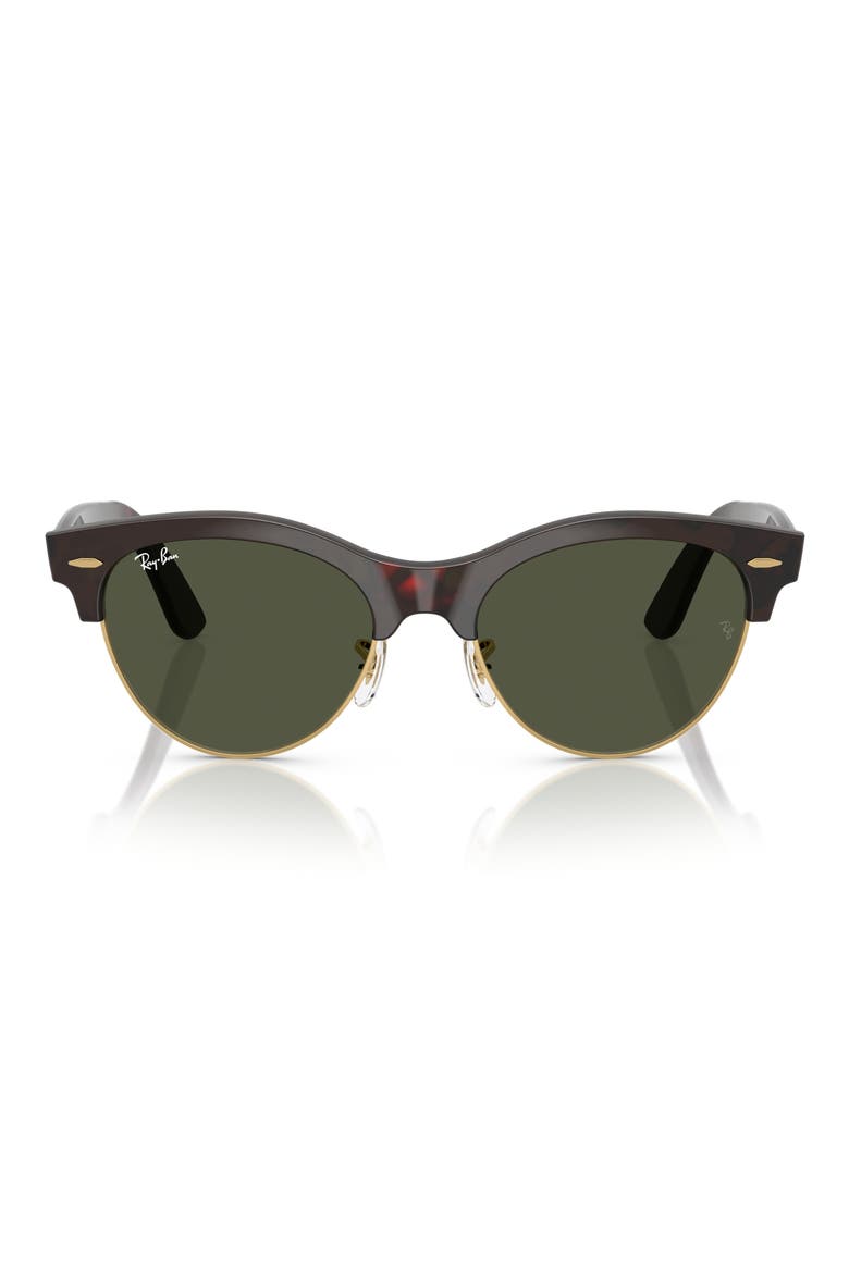 Clubmaster Way 54mm Square Sunglasses, Main, color, RED HAVANA ON GOLD