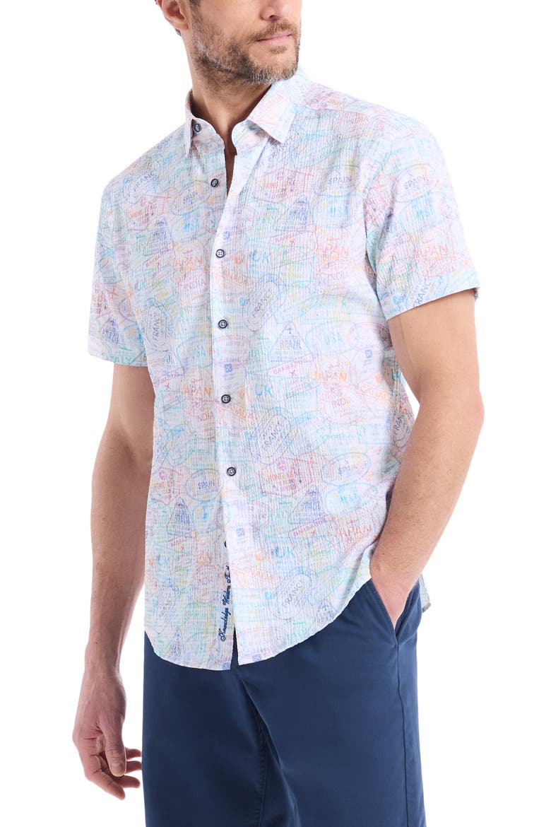 Passport 2 Cotton Seersucker Shirt, Alternate, color, MULTI