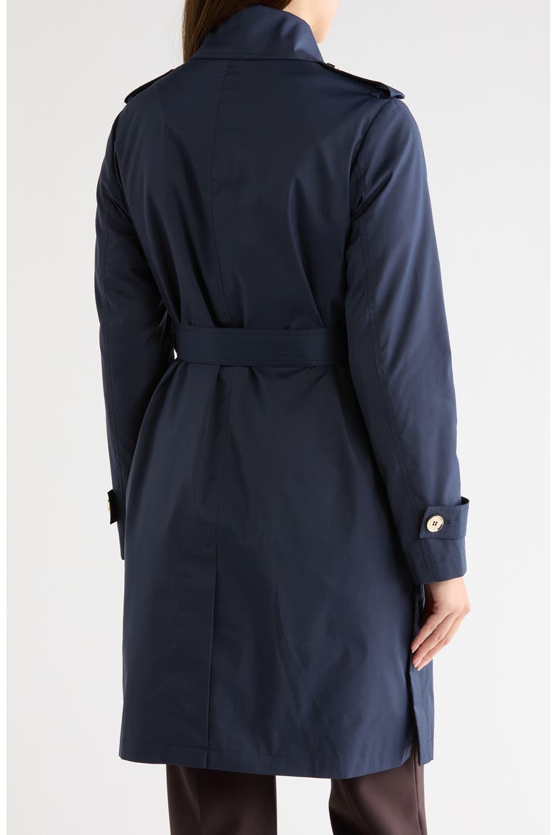 Belted Double Breasted Trench Coat, Alternate, color, MIDNIGHT
