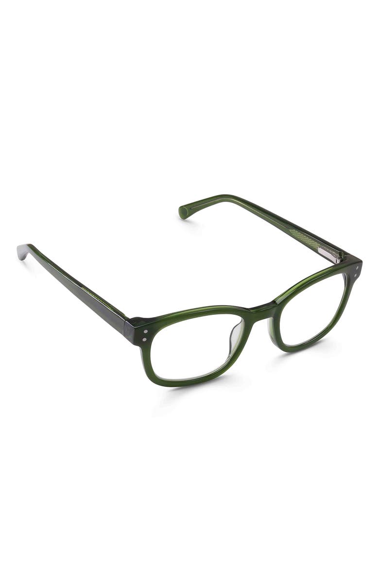 eyebobs Biff 51mm Square Reading Glasses, Alternate, color, Olive Green