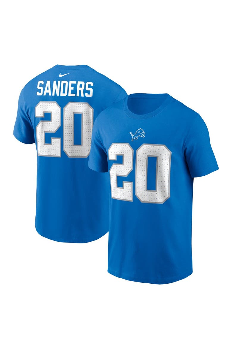 Men's Nike Barry Sanders Blue Detroit Lions Retired Player Name & Number T-Shirt, Main, color, Blue