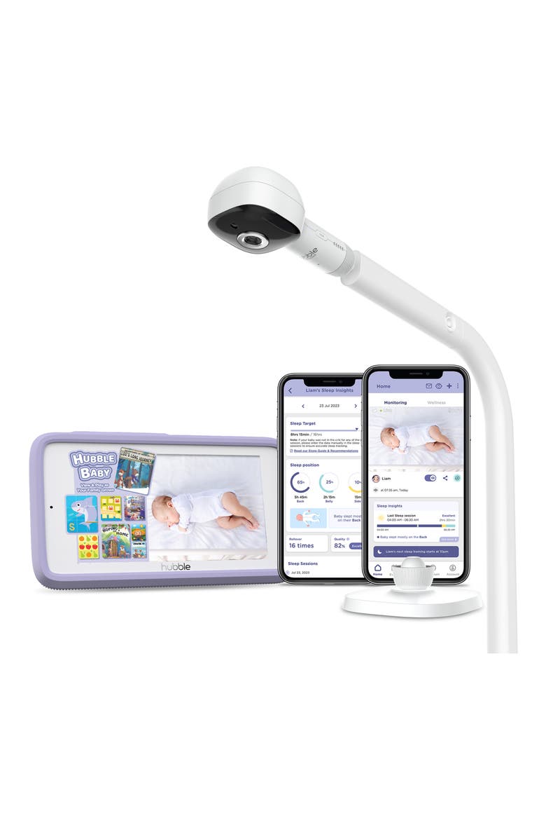 Skyvision AI Pro Baby Monitor with Adjustable Crib Mount, Main, color, WHITE