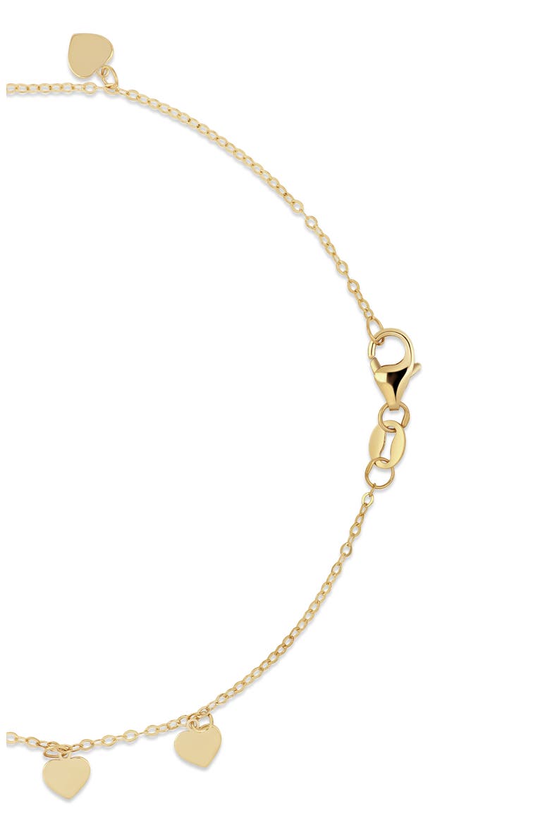 14K Gold Fringe Heart Chain Bracelet, Alternate, color, 14K YELLOW GOLD