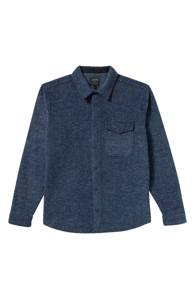 Billabong Furnace Flannel Button-Up Shirt, Alternate, color, Midnight