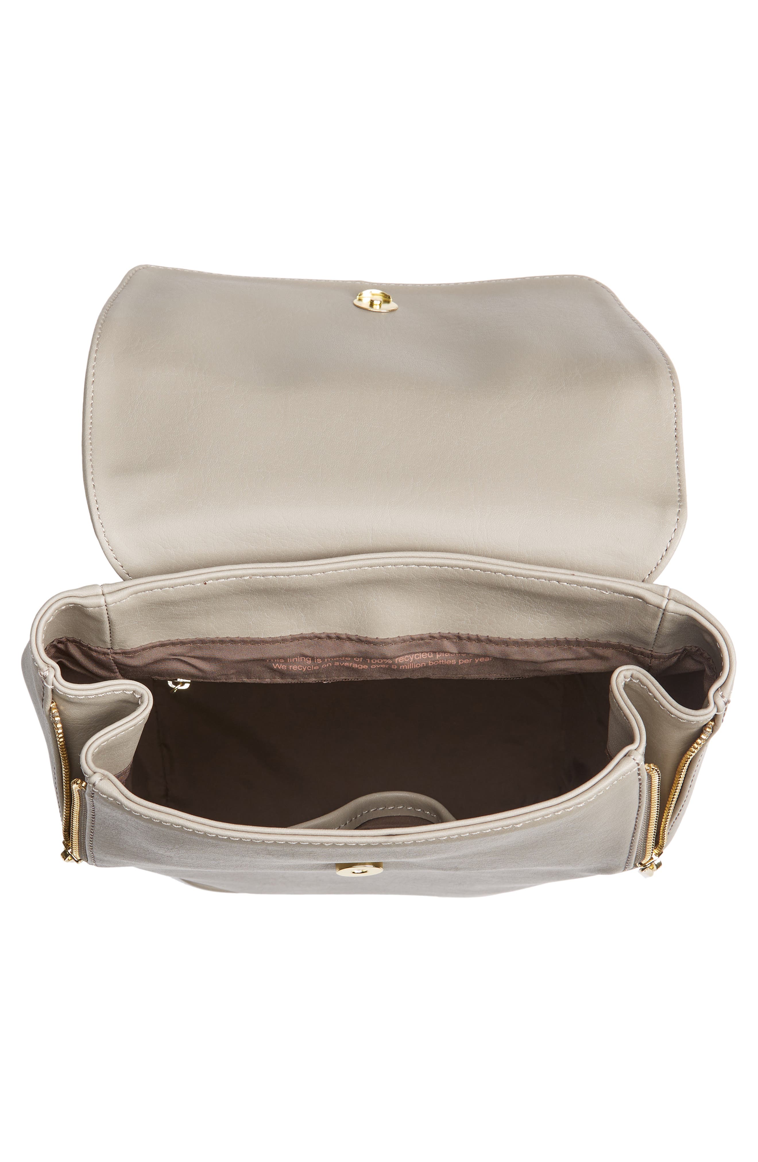 Mini Fabi Faux Leather Backpack, Alternate, color, WAVE