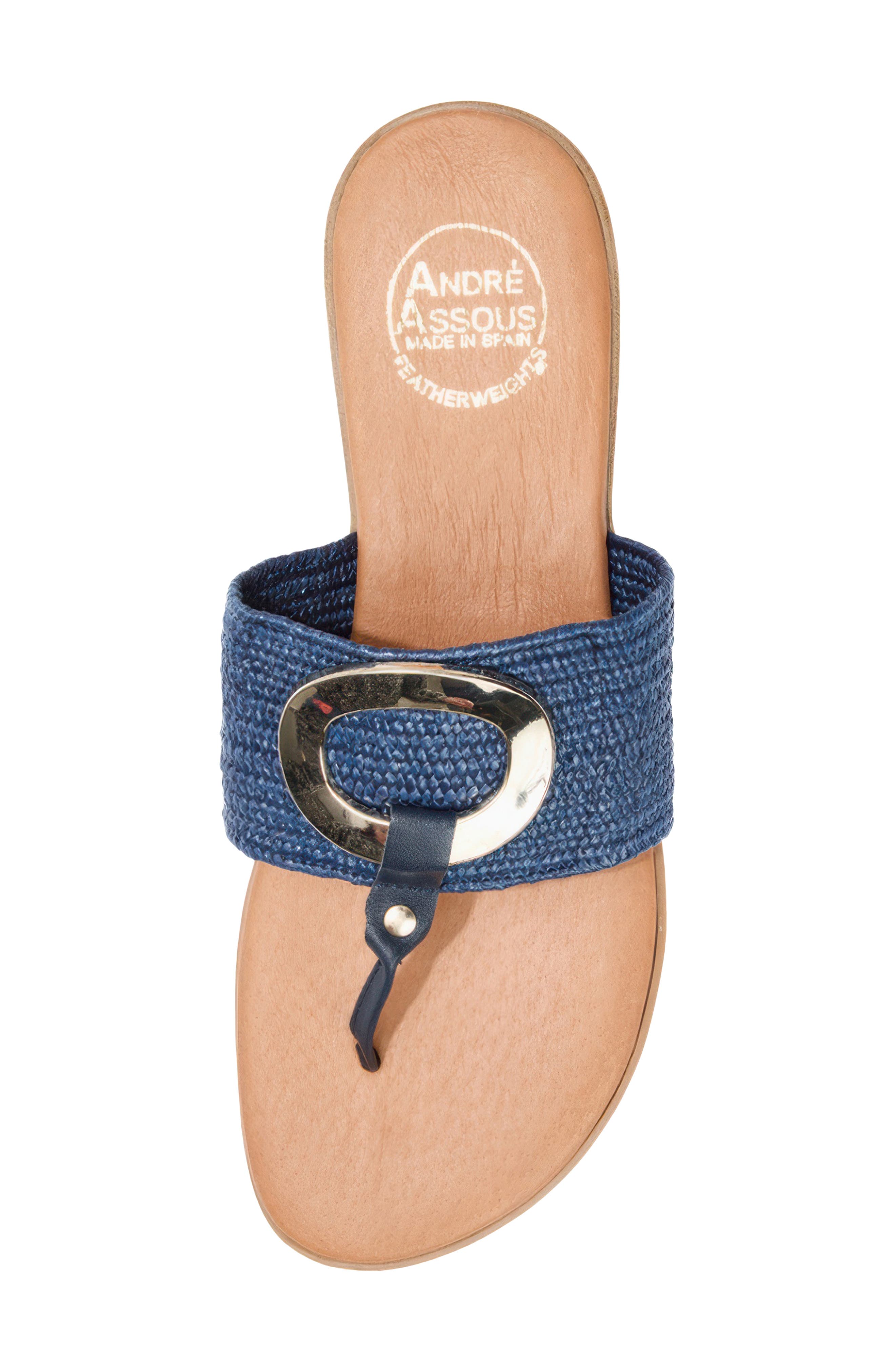 André Assous Nixi Slide Sandal, Alternate, color, Navy