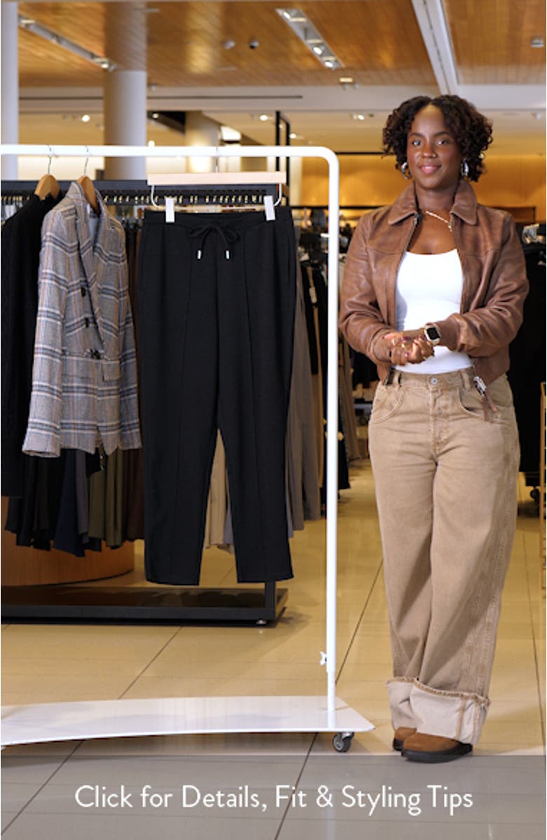 Pintuck Pleat Drawstring Pants