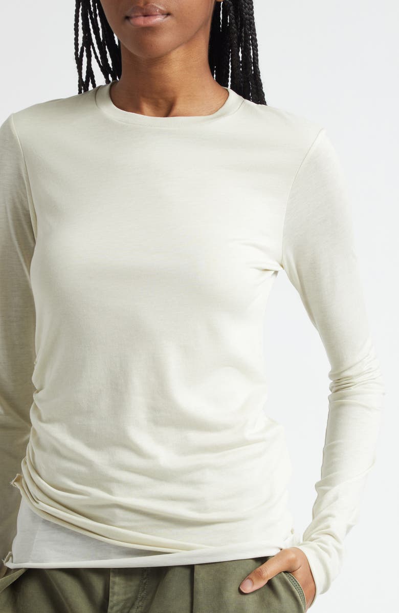 JW Anderson Draped Double Layer T-Shirt, Alternate, color, 103 Nougat