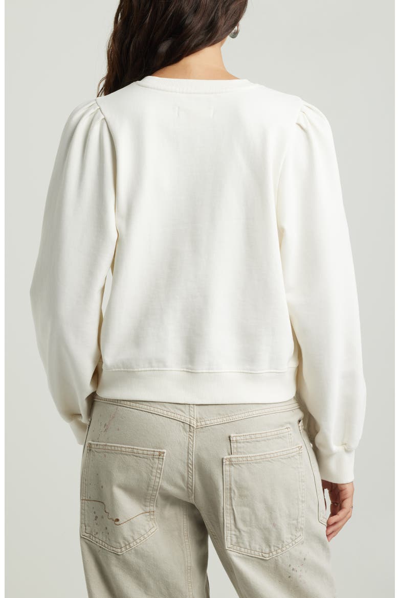 French Terry Sweatshirt, Alternate, color, IVORY EGRET