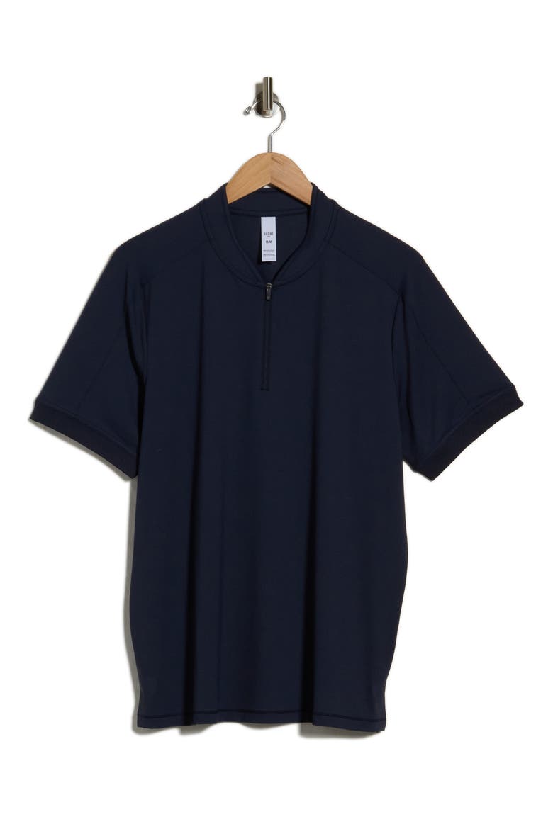 Momentum Tech Bomber Collar Polo, Alternate, color, TRUE NAVY