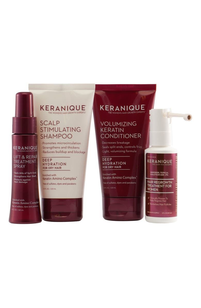 Keranique Deluxe Regrowth Treatment & Deep Hydration Set, Main, color,