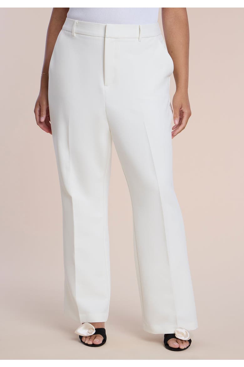 Flare Leg Trouser, Main, color, COCONUT MILK