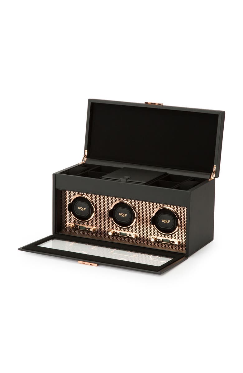 WOLF Axis Triple Watch Winder with Storage, Alternate, color, Copper