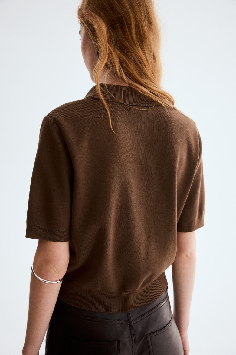 Collared Cardigan, Alternate, color, Dark brown
