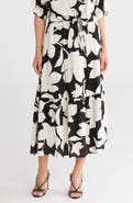 Ellen Tracy Tiered Pull-On Midi Skirt