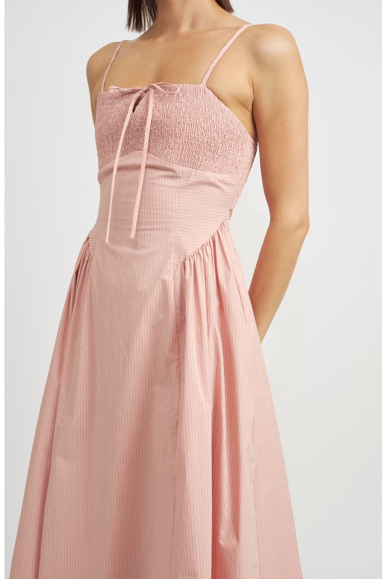 Eleanor Stripe Cotton Midi Sundress, Alternate, color, BLUSH PINK
