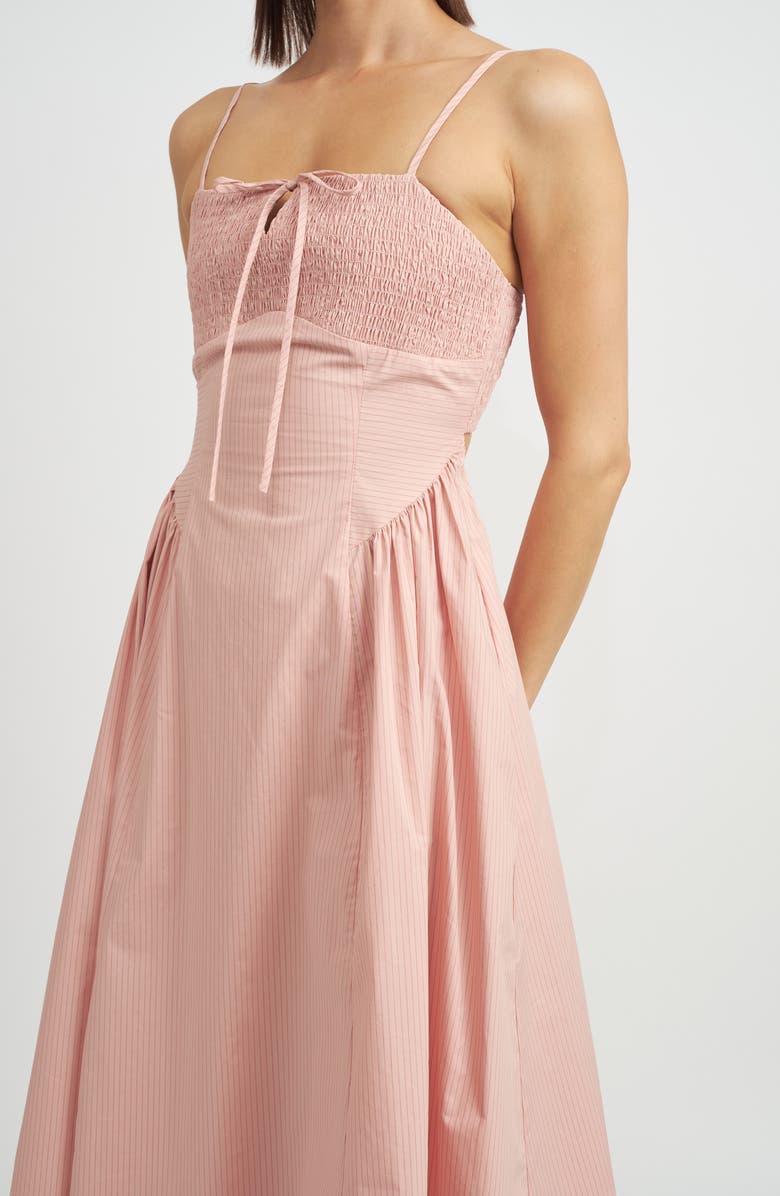 En Saison Eleanor Stripe Cotton Midi Sundress, Alternate, color,