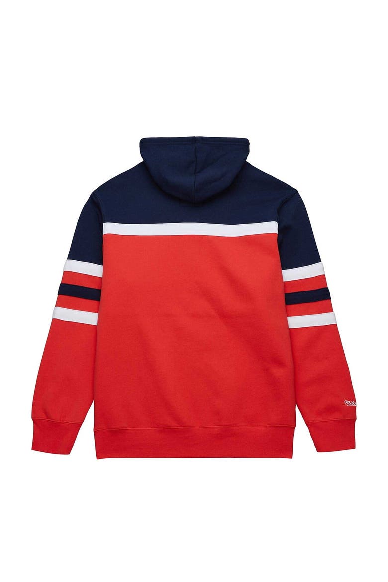 Men's Mitchell & Ness Red/Navy Houston Rockets Head Coach Pullover Hoodie, Alternate, color, Red