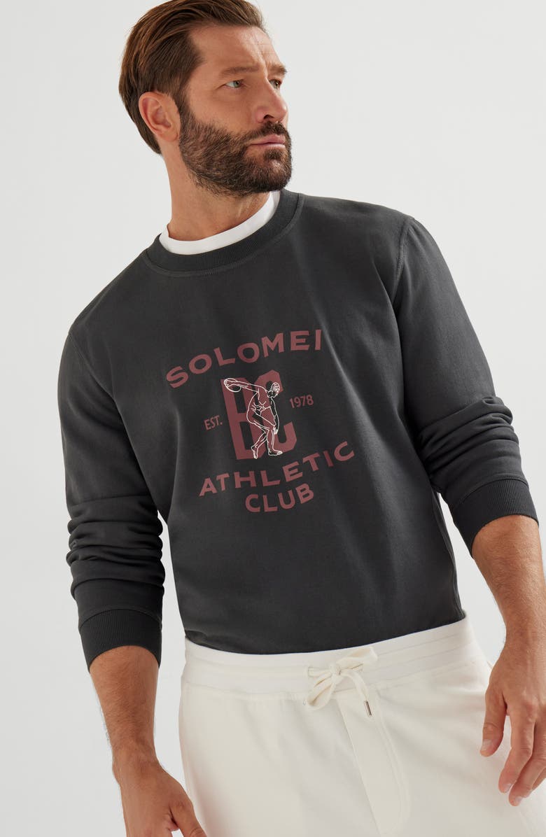 Brunello Cucinelli Sweatshirt with print, Alternate, color, Charcoal