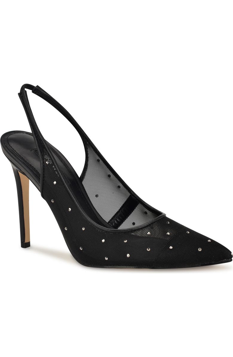 Nine West Feather Rhinestone Mesh Pump, Main, color,