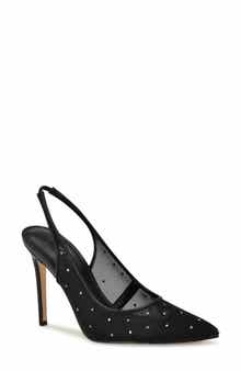 Nine West Feather Rhinestone Mesh Pump