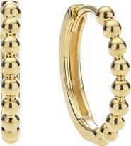 LAGOS 18K Gold Caviar Half Bead Hoop Earrings