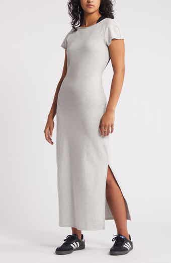 BP. Open Back Stretch Cotton Knit Midi Dress