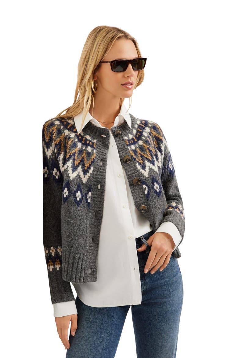Alina Mixed Media Cardigan, Alternate, color, MULTI