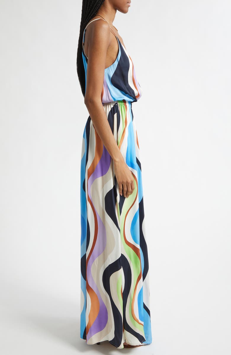 Ramy Brook Clarissa Wave Print Maxi Dress, Alternate, color, Multi Wave