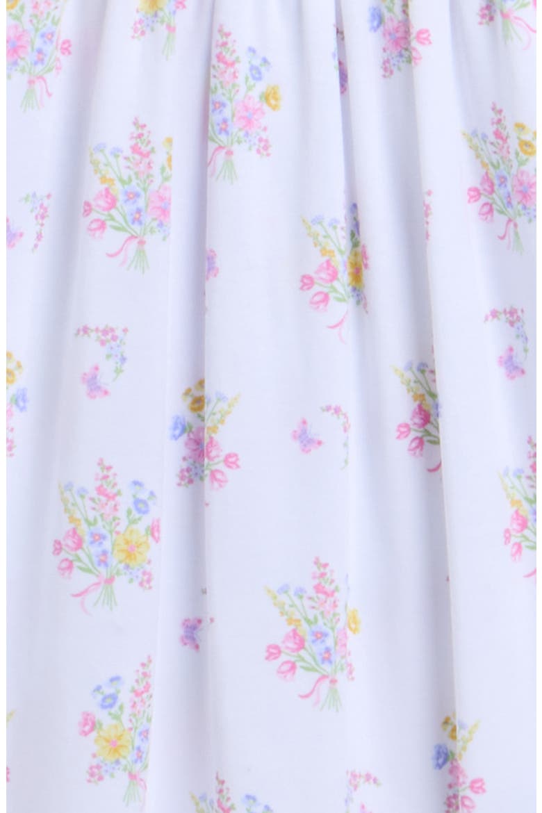 Floral Smocked Pima Cotton Footie, Alternate, color, WHITE MULTI