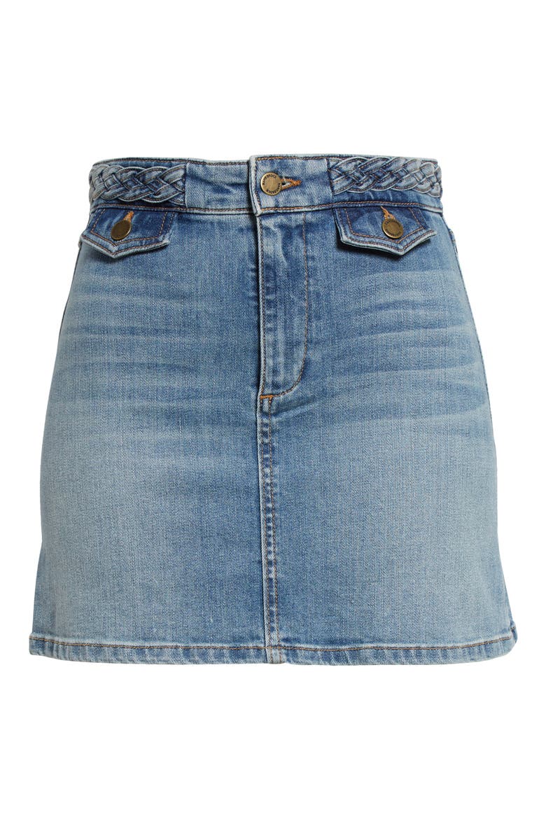 Stafford Denim Miniskirt, Alternate, color, LIGHT WASH