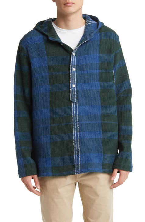 Madras Plaid Hooded Kurta Sweatshirt