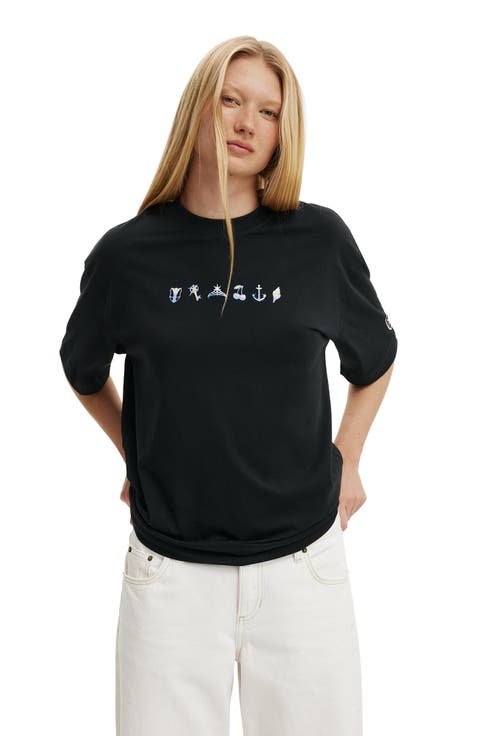 Women's The Lcn Music Boxy Graphic Tee