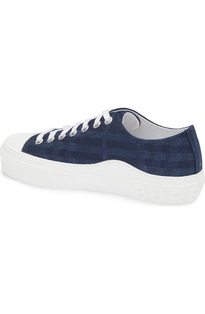 Burberry Jack Check Low Top Sneaker, Alternate, color, Navy