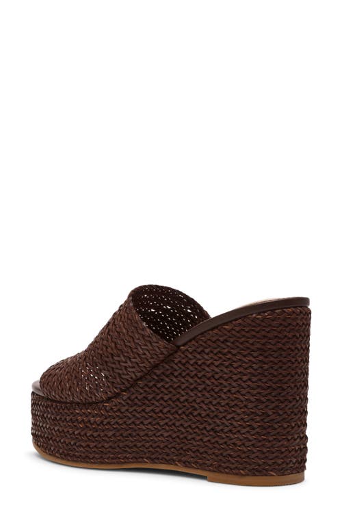 Steve Madden Cassi Platform Wedge Slide Sandal In Brown
