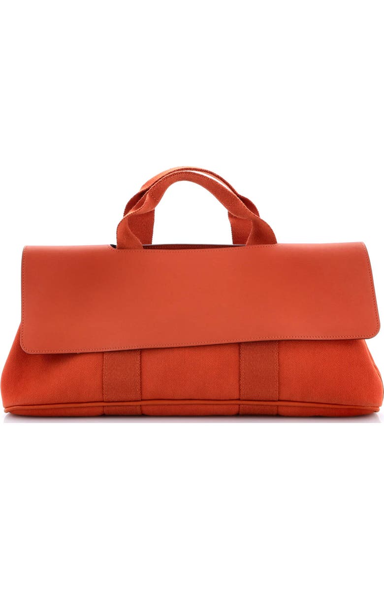 Pre-Owned Hermes Valparaiso East West Bag Toile and Leather PM, Main, color,